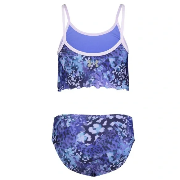 🏖️NWT: UNDER ARMOUR - Girls' Midkini 2 Piece - Size 5 - Picture 2 of 12